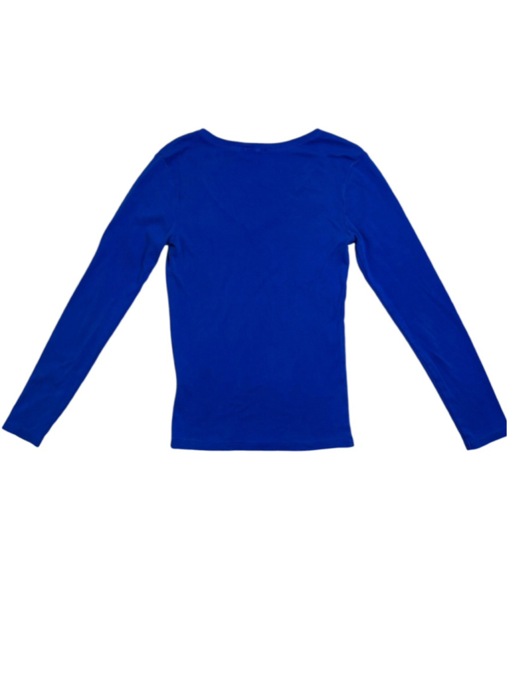Women's Polo Ralph Lauren Long Sleeve V-Neck Tee, Blue, Size S - Picture 4 of 5